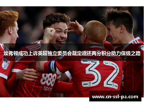 埃弗顿成功上诉英超独立委员会裁定返还两分积分助力保级之路